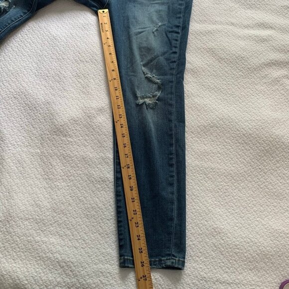 Judy Blue relaxed fit ankle lightly distressed skinny stretch denim jeans‎ pants - Picture 10 of 10